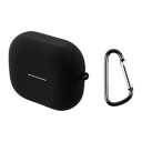 Samsung Galaxy Buds3/Buds3 Pro Silikondeksel med Karabinkroken Svart
