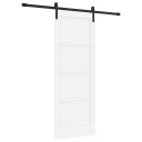 vidaXL skyvedør med hardware sett Hvit 78x202 cm Solid furu