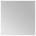 vidaXL LED Badevindu med speil Gjennomsiktig 50 x 50 cm herdet glass