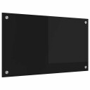 Kjøkkenbakplate Svart 70 x 40 cm herdet glass