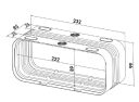 Eico Prime sammenkopling 90x220 mm Grå