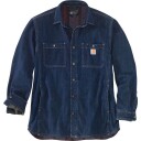 Carhartt Men's Denim Fleece Lined Snap Front Shirt Jacket M , Glacier
