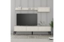 Hazim TV-benk 180 cm - Krem/Svart