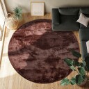 Runde tepper   Aranga Super Soft Fur mørkebrun Størrelse: Ø 120 cm