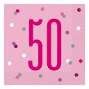 Papirservietter Tall Rosa   Tallet 50