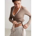Aim'n Topp Shape Seamless Wrap Long Sleeve Brun