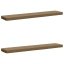 vidaXL 2 delt benkpute VUGHT 2 pcs 100% Polyester Gråbrun