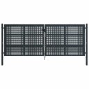 vidaXL Hageport antrasitt 400x200 cm stål