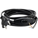 Gelia 4093231062 Lampeledning europastick-støpsel 2,5 m Belysning