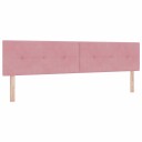 Sengegavl Med Knapper Rosa 200 cm Fløyel