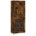  Highboard røkt eik 69,5x34x180 cm konstruert tre
