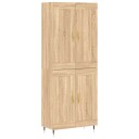  Highboard sonoma eik 69,5x34x180 cm konstruert tre