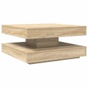  Salongbord 360 graders roterbart sonoma eik 70x70x34,5 cm
