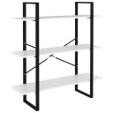vidaXL Bokhylle hvit 100x30x105 cm sponplate