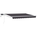 vidaXL Manuell utvidbar markise med LED lamper 2,5 x 2 m