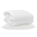 vidaXL Helårs Duvet med pute 2 stk. Hvit Mikrofiber