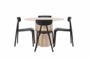 Venture Home Olivia Spisegruppe 110 cm Rund med 4 Ursholmen Stoler Whitewash