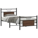  Sengeramme uten madrass brun eik 80x200 cm konstruert tre