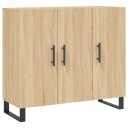 vidaXL Skjenk sonoma eik 90x34x80 cm konstruert tre