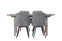 Venture Home Andy Spisegruppe 180 cm Oval med 4 Rosie Stoler Sort