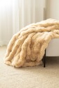 KMCarpets Bubble Pledd 150x220 Karamell