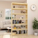 vidaXL Bokhylle/romdeler 100x30x200 cm heltre furu