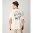 KnowledgeCotton Apparel Back Print T shirt Egret