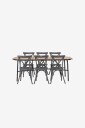 Venture Home   Spisegruppe Holmbeck med 6 spisestoler Tablas   Natur