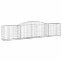 vidaXL Gabionkurver buede 8 stk 400x50x80/100 cm galvanisert jern