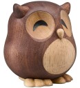 FableWood Villum Ugle Trefigur 8 cm Gummitre/Sapele