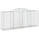 vidaXL Gabionkurver buede 20 stk 300x50x120/140 cm galvanisert jern