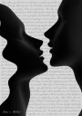 Romantisk silhuett par kveldsromanse Plakat / 21x30
