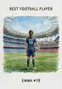 Youth football Girl Personal 2 Plakat Plakat / 40x50cm