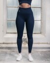 Aim’n Navy Ribbed Seamless Tights - L