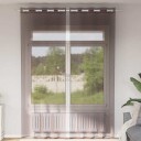  Voilegardiner med grommets 2 stk brun 140x260 cm 8721158550859