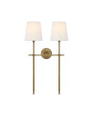 Visual Comfort Bryant Large Double Tail Sconce Antique Brass