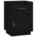 vidaXL Nattbord svart 40x34x55 heltre furu