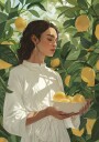 Woman with Lemons Plakat Plakat / 70x100cm