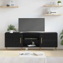  TV skap Svart eik 150 x 30 x 50 cm Konstruert tre