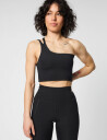 Girlfriend Collective Uma One Shoulder Bra - Black - L