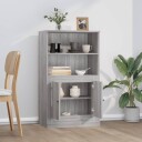 vidaXL Highboard grå sonoma 60x35,5x103,5 cm konstruert tre