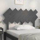 vidaXL Sengegavl grå 122,5x3x80,5 cm heltre furu