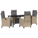  5 Delt Hagediningsett Beige Poly Rottning