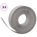 vidaXL Hagekanter 4 stk grå 10 m 15 cm polyetylen