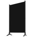 vidaXL Romdeler 3 paneler svart 260x180 cm