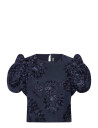 ROTATE Birger Christensen 3D Mesh Sleeveless Top   Navy   36