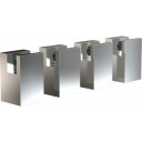 Frost Quadra Speilholder 22 mm, Krom - 4 stk.