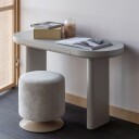 Puff med snurrefot Islen 39 cm rundt   Beige