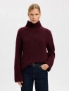 Selected FEMME - Pullover slfGabriella LS Knit High Neck - Rød XS