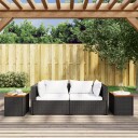 Hagebord 2 stk svart 55x34x37 cm polyrotting heltre 365980